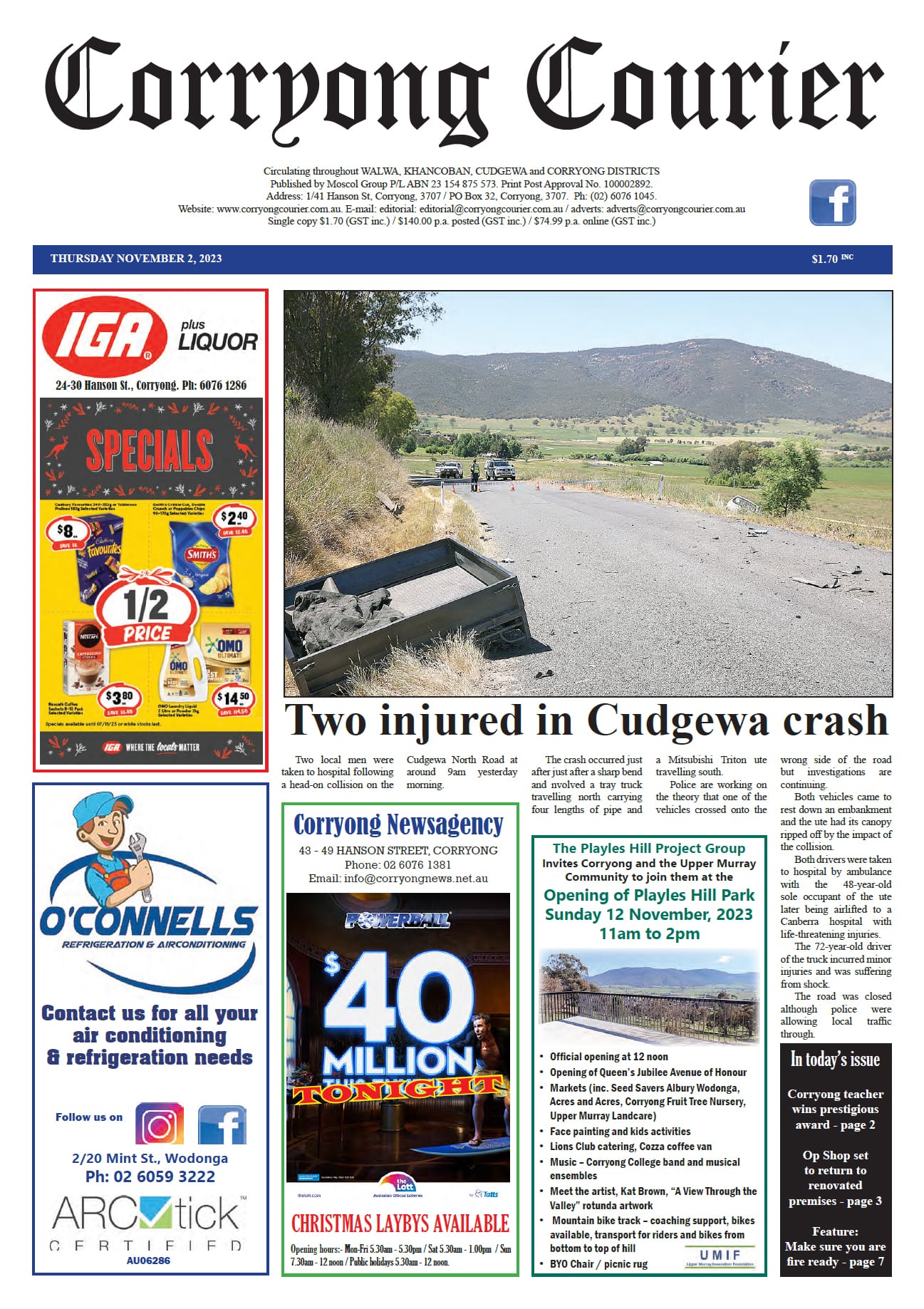 Corryong Courier 2 November 2023