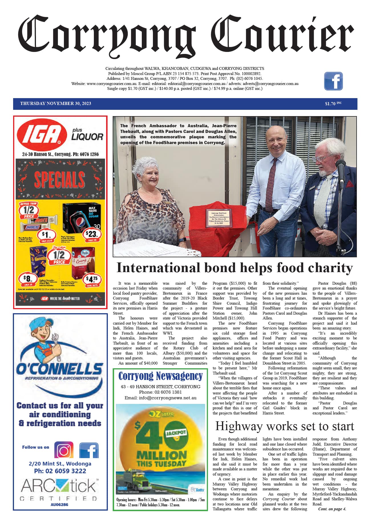 Corryong Courier 30 November 2023