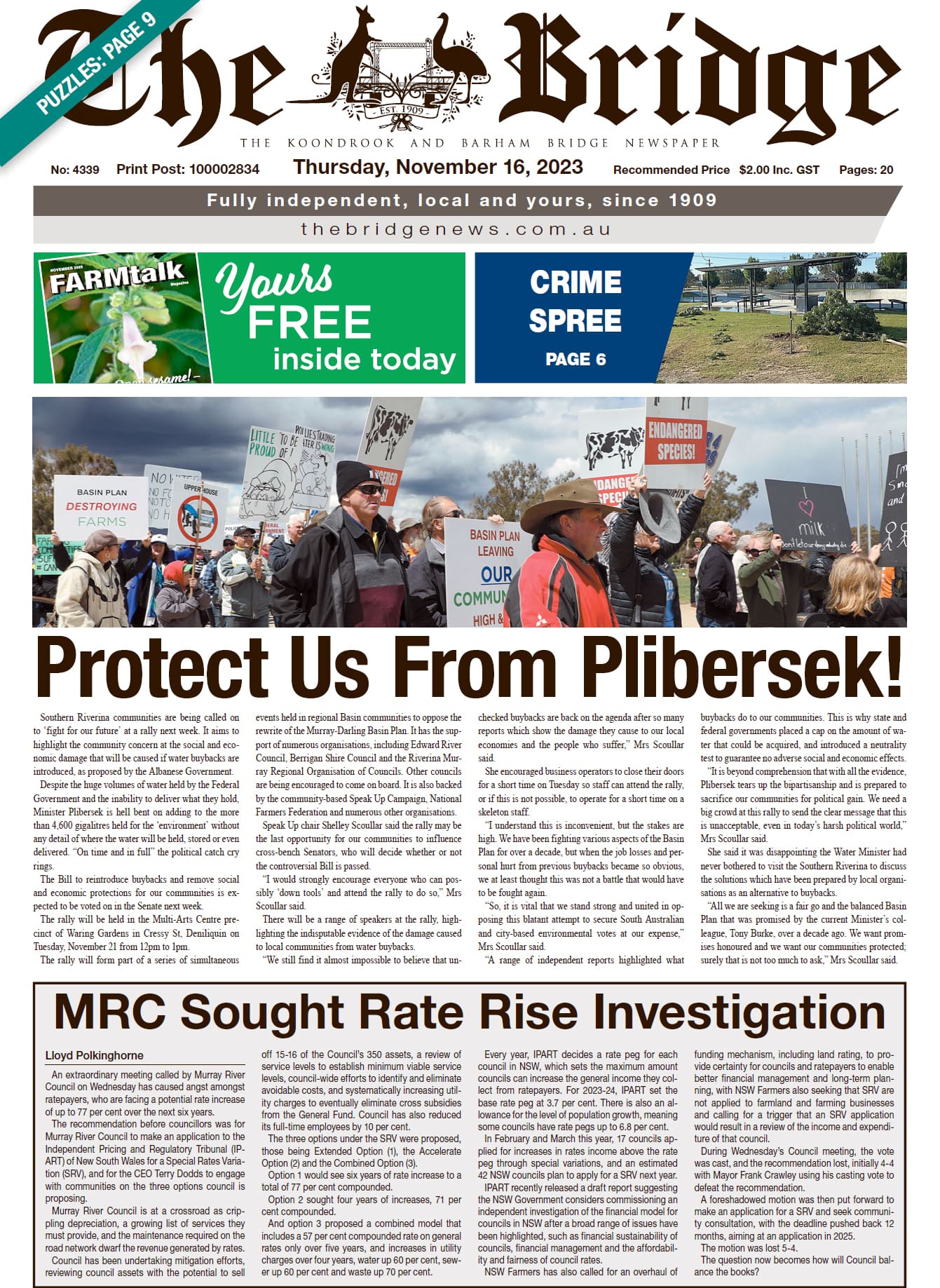 The Koondrook and Barham Bridge Newspaper 16 November 2023