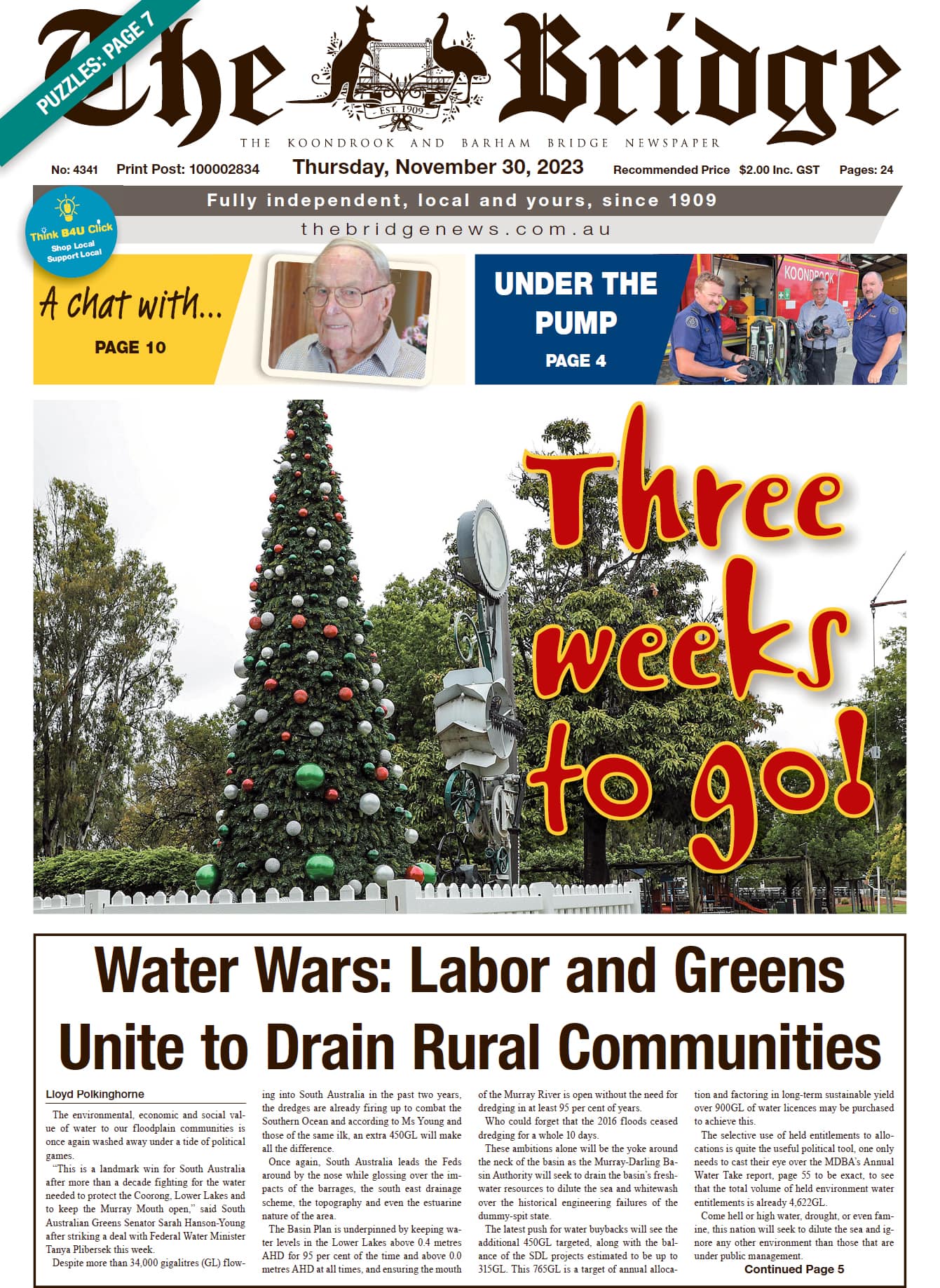 The Koondrook and Barham Bridge Newspaper 30 November 2023