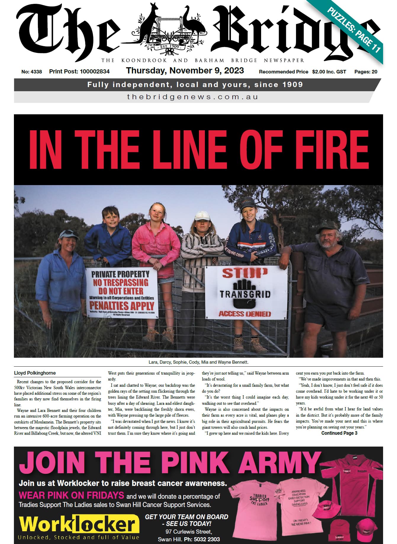 The Koondrook and Barham Bridge Newspaper 9 November 2023
