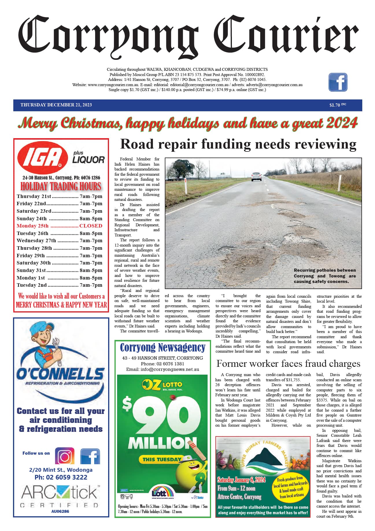 Corryong Courier 21 December 2023