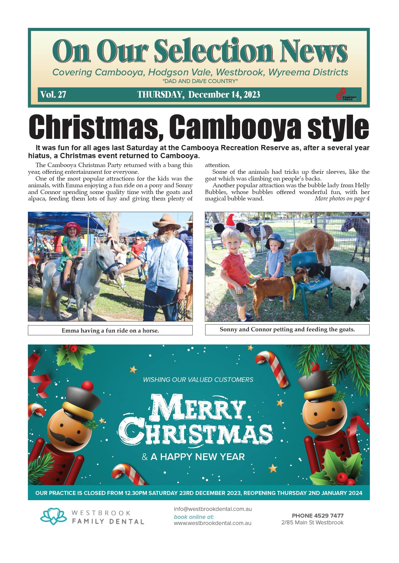 On Our Selection News 14 December 2023