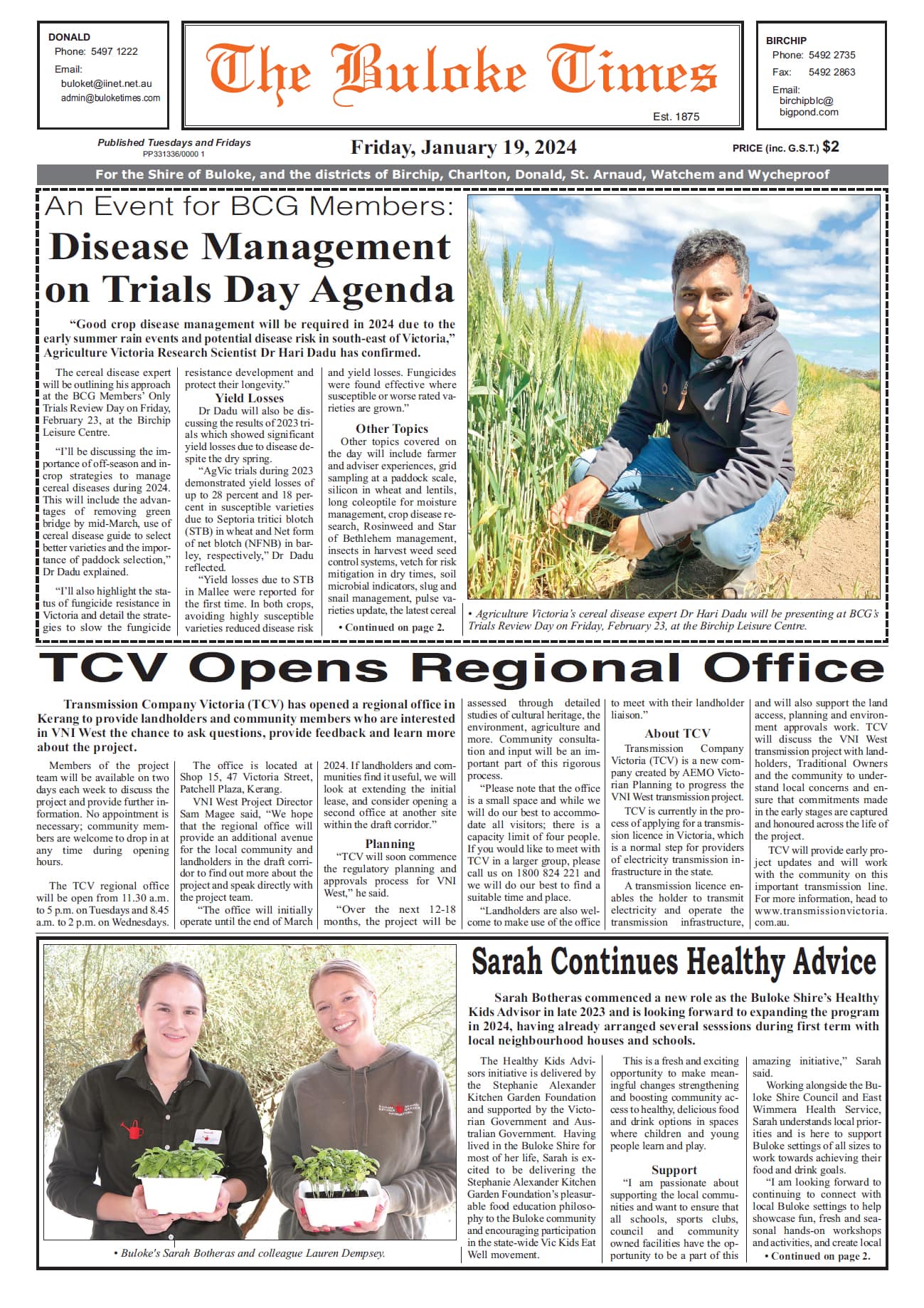 The Buloke Times 19 January 2024