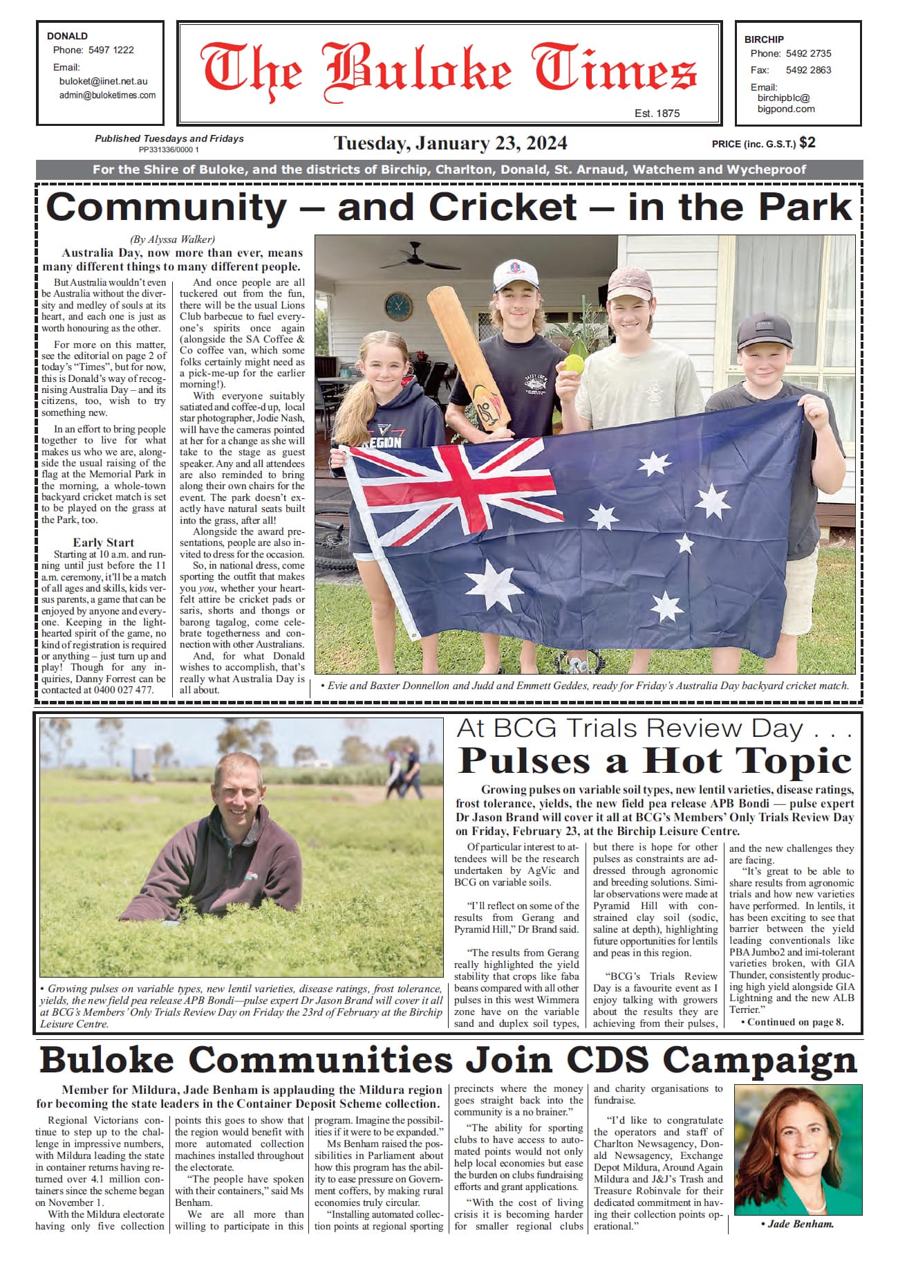 The Buloke Times 23 January 2024
