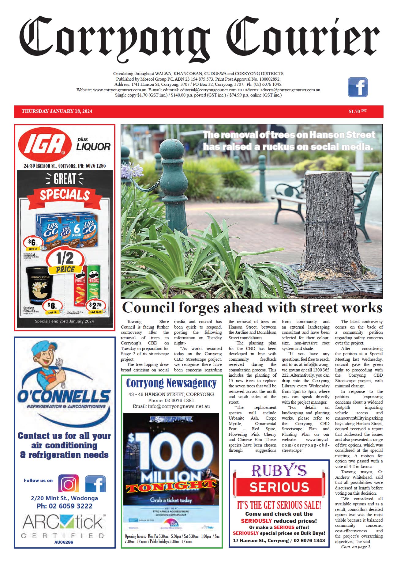 Corryong Courier 18 January 2024