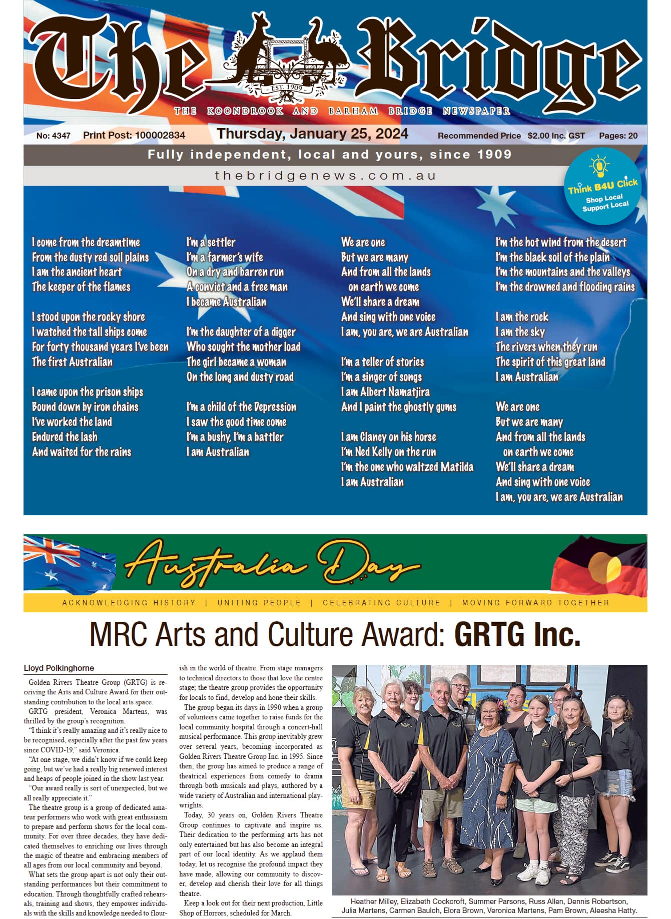 The Koondrook and Barham Bridge Newspaper 25 January 2024