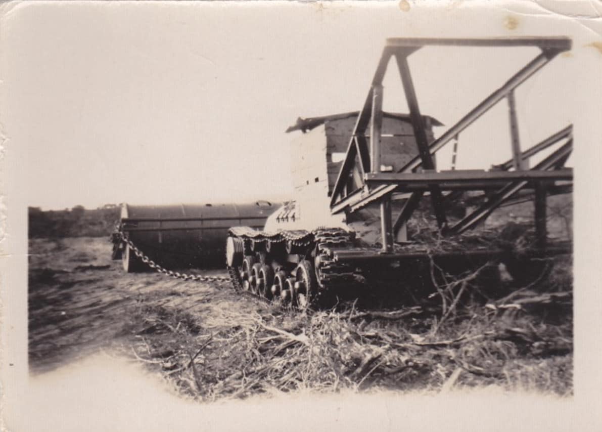 Old photo of land clearing