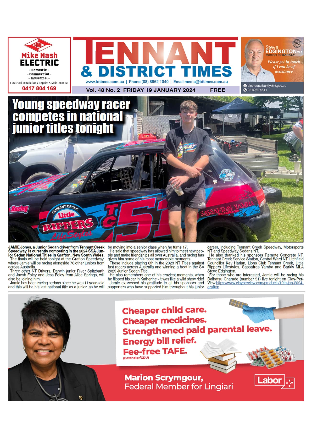 Tennant & District Times 19 January 2024