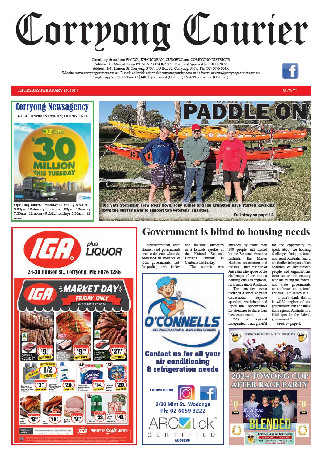 Corryong Courier 15 February 2024