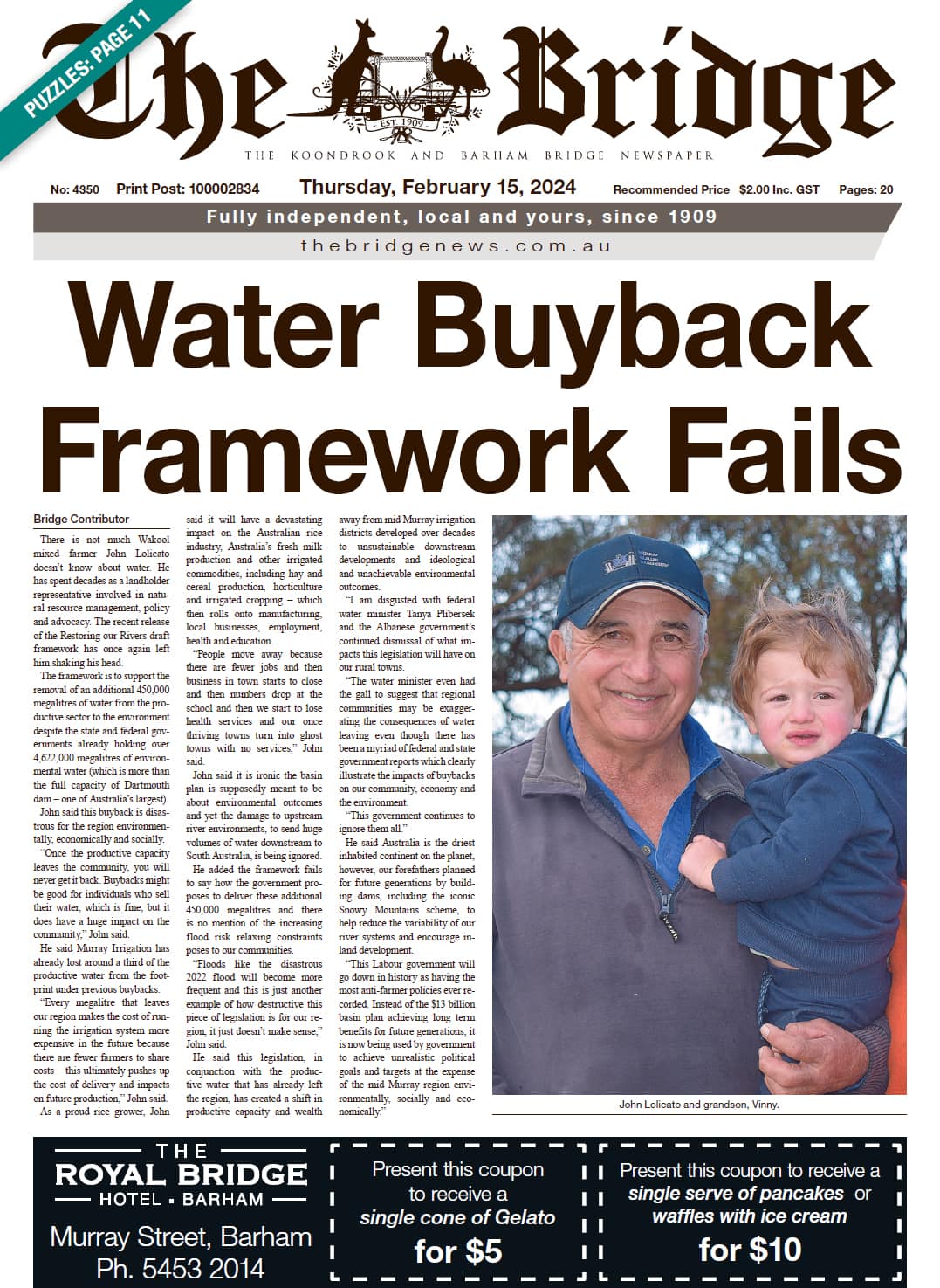 The Koondrook and Barham Bridge Newspaper 15 February 2024