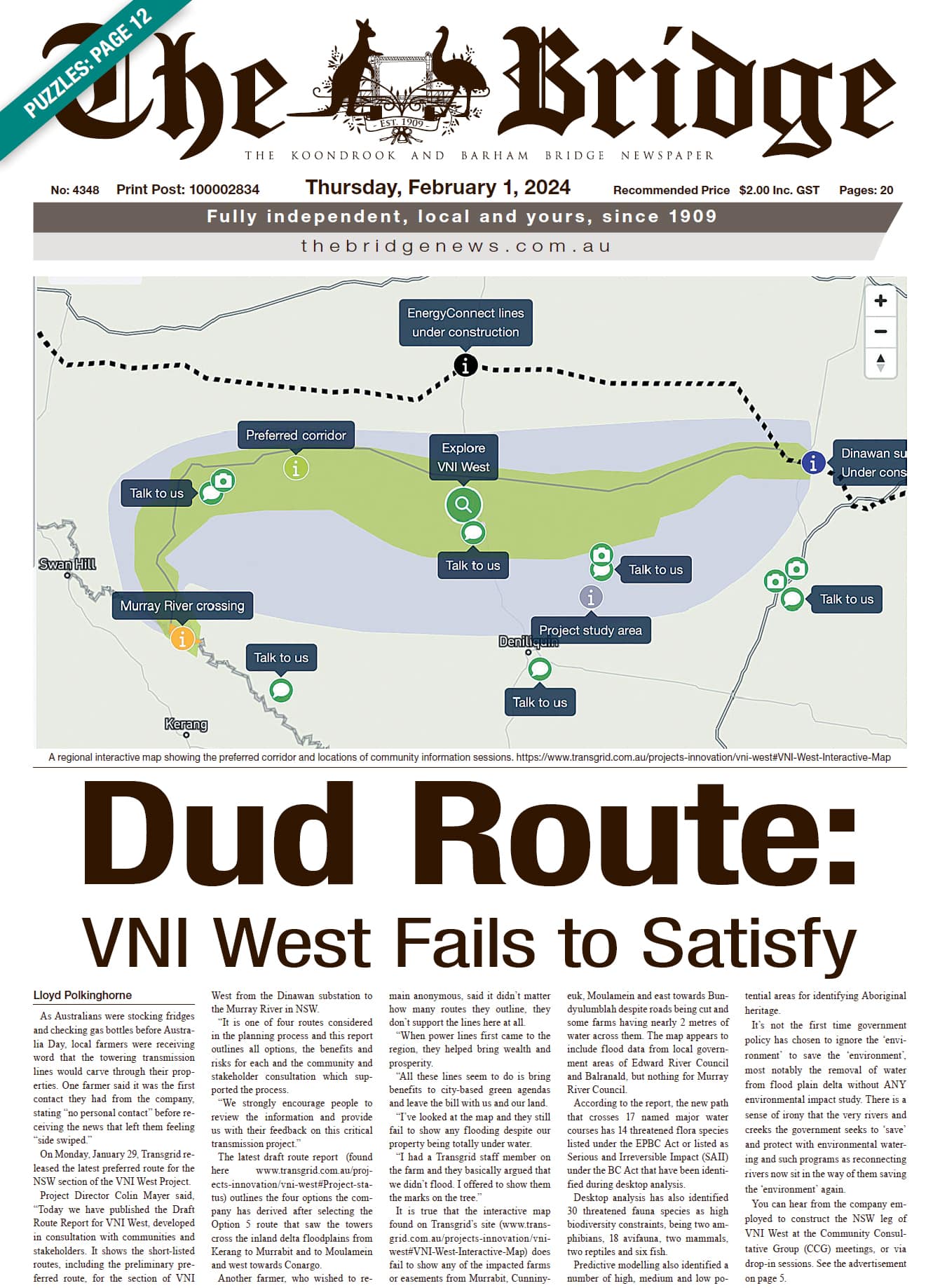 The Koondrook and Barham Bridge Newspaper 1 February 2024