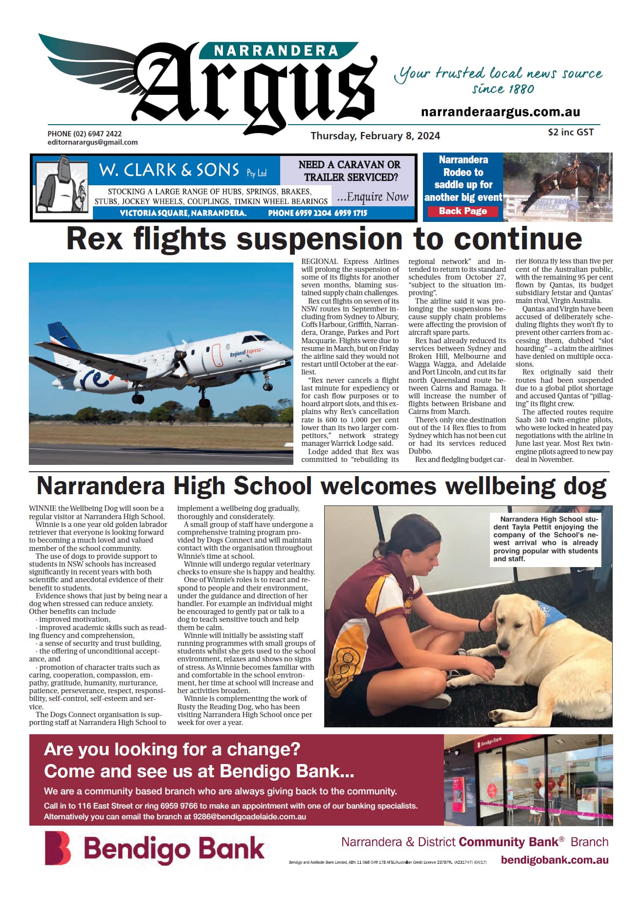 Narrandera Argus 8 February 2024