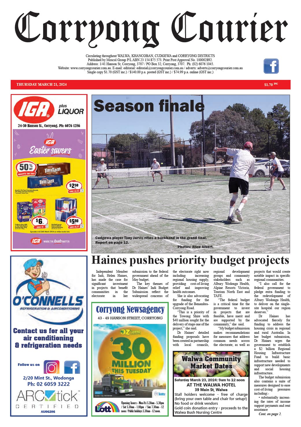 Corryong Courier 21 March 2024