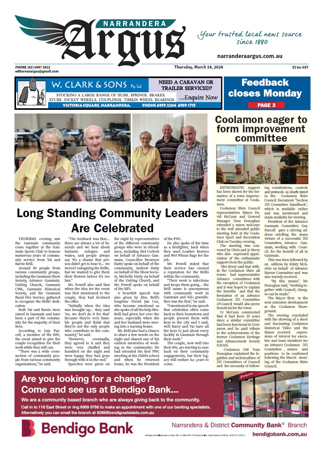 Narrandera Argus 14 March 2024