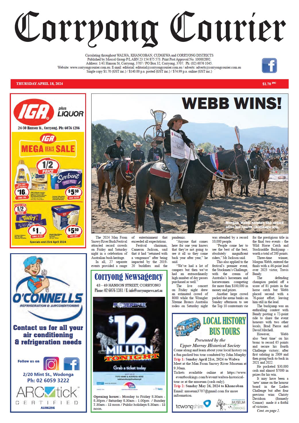 Corryong Courier 18 April 2024