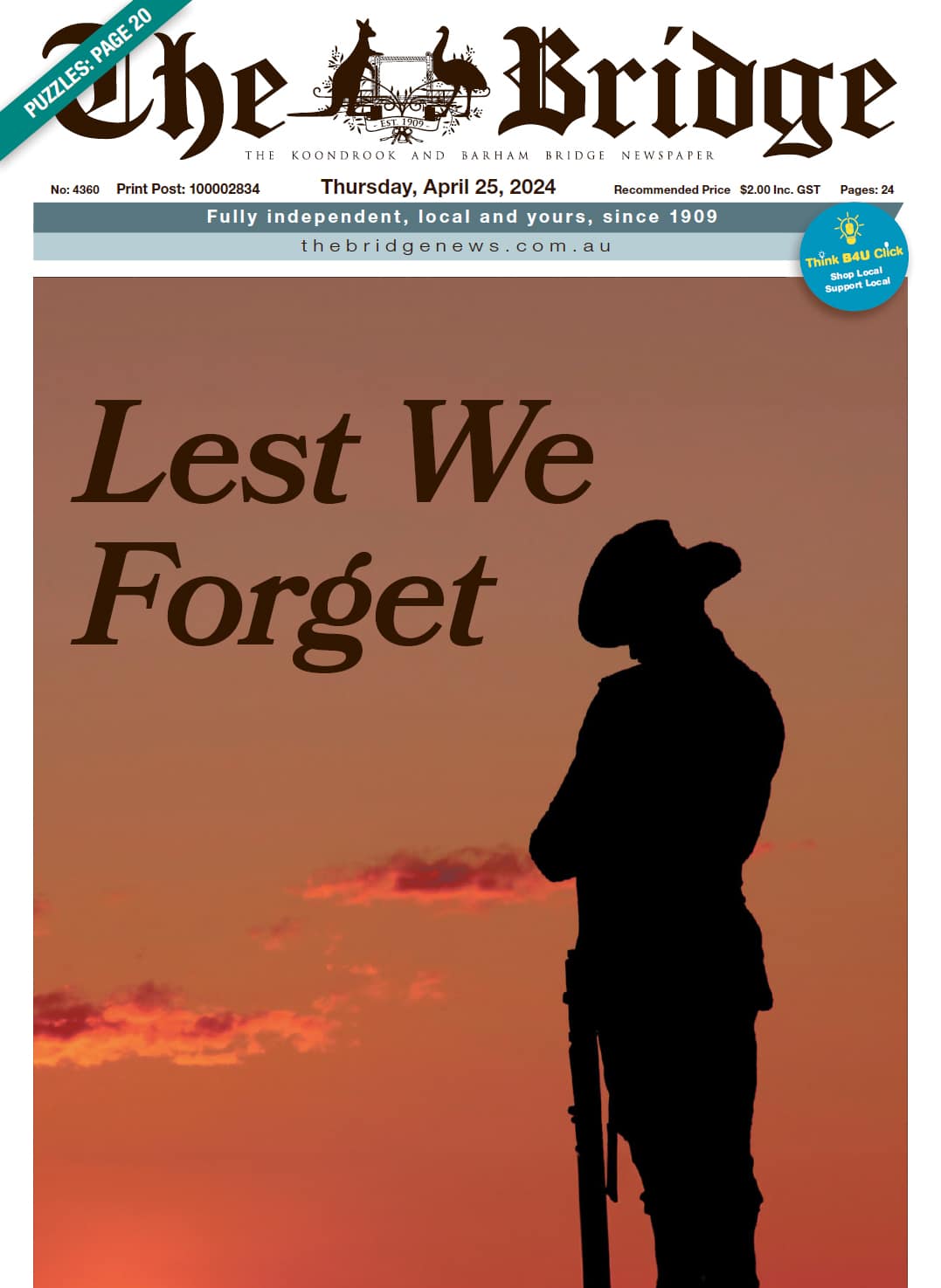 The Koondrook and Barham Bridge Newspaper 25 April 2024
