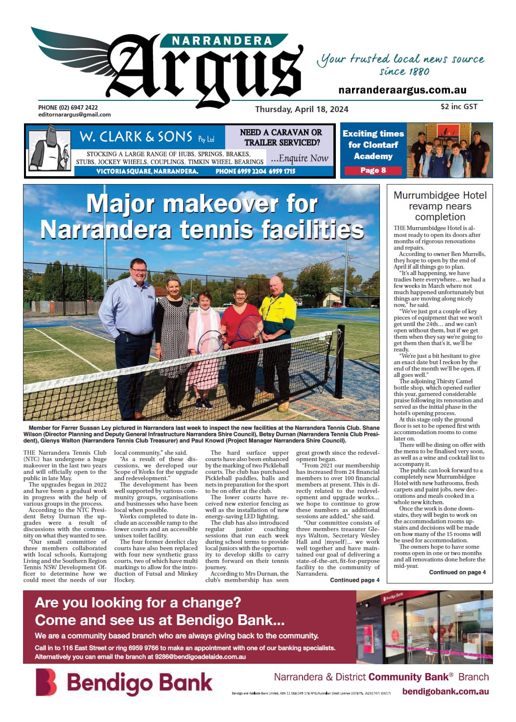 Narrandera Argus 18 April 2024