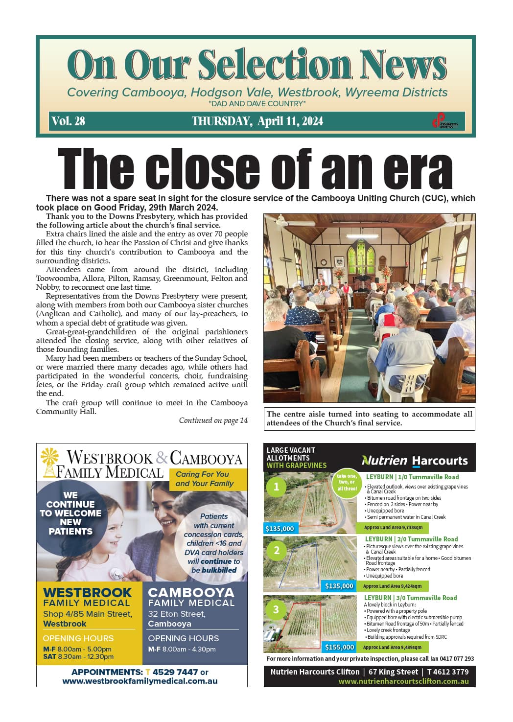 On Our Selection News 11 April 2024