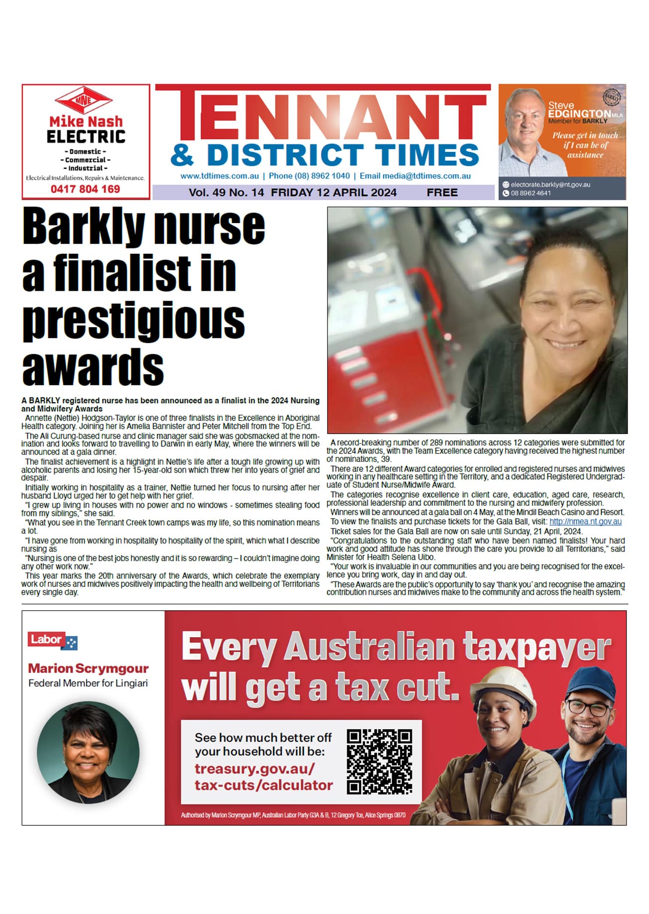 Tennant & District Times 12 April 2024