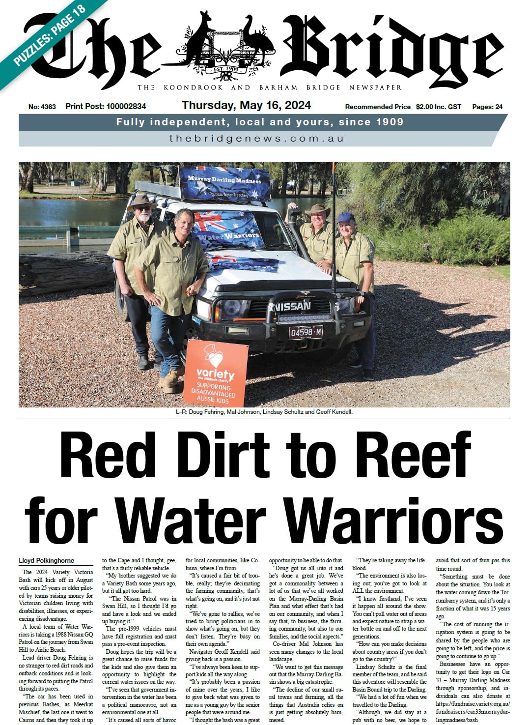 The Koondrook and Barham Bridge Newspaper, 16 May 2024