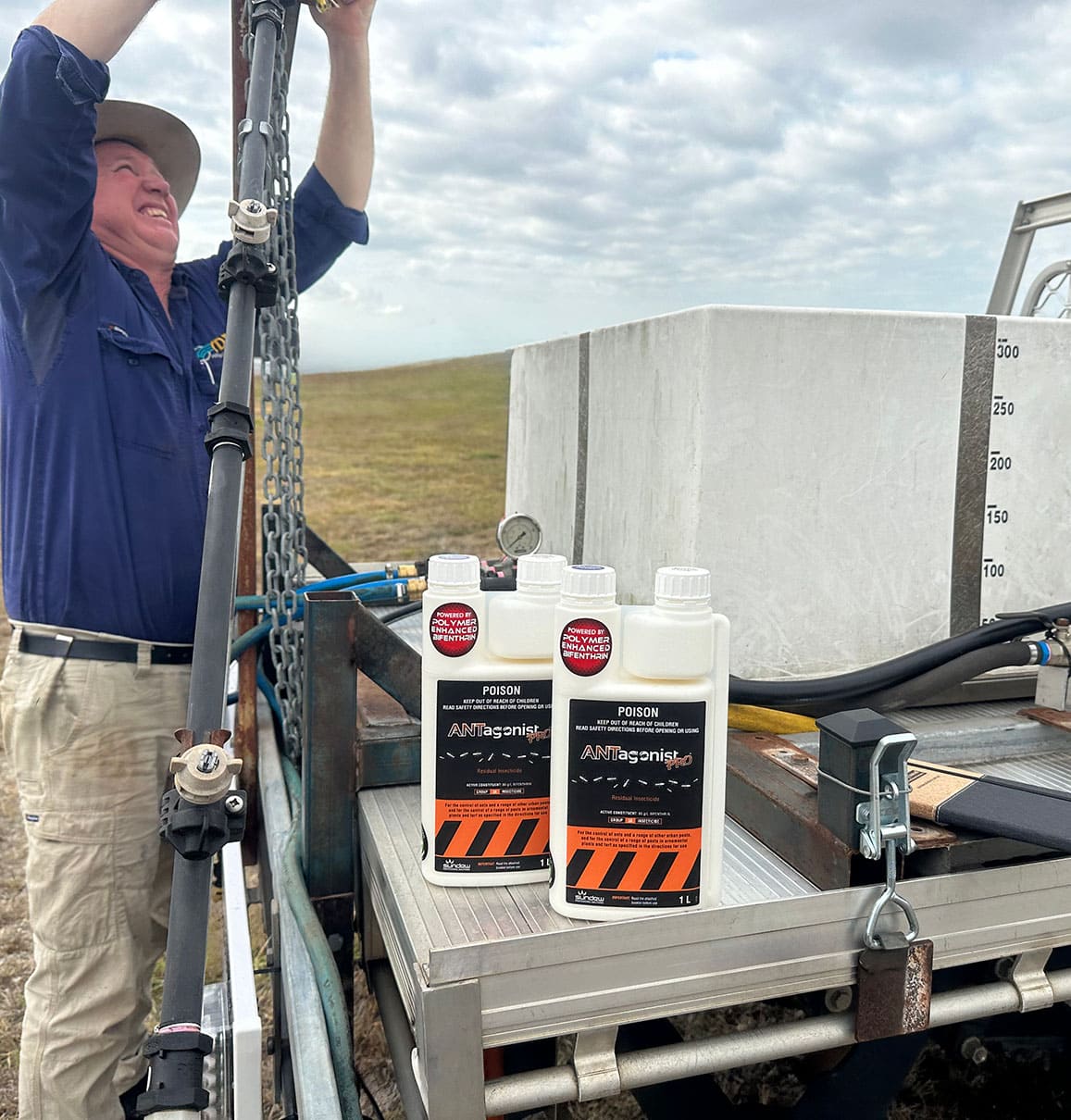 Setting up to apply Sundew treatment