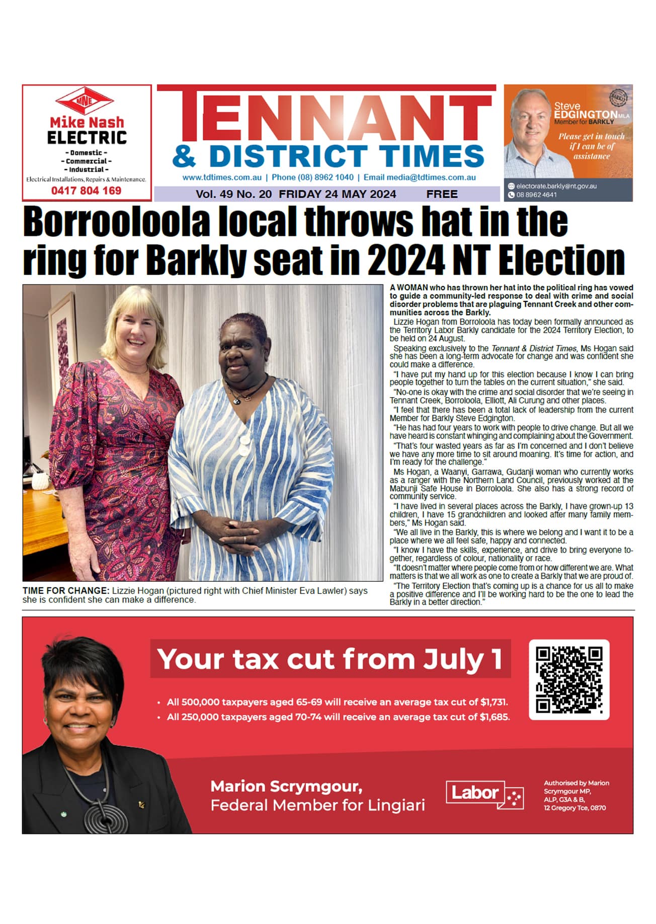 Tennant & District Times 24 May 2024