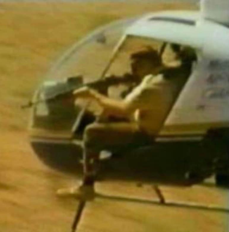 Shooting from a helicopter