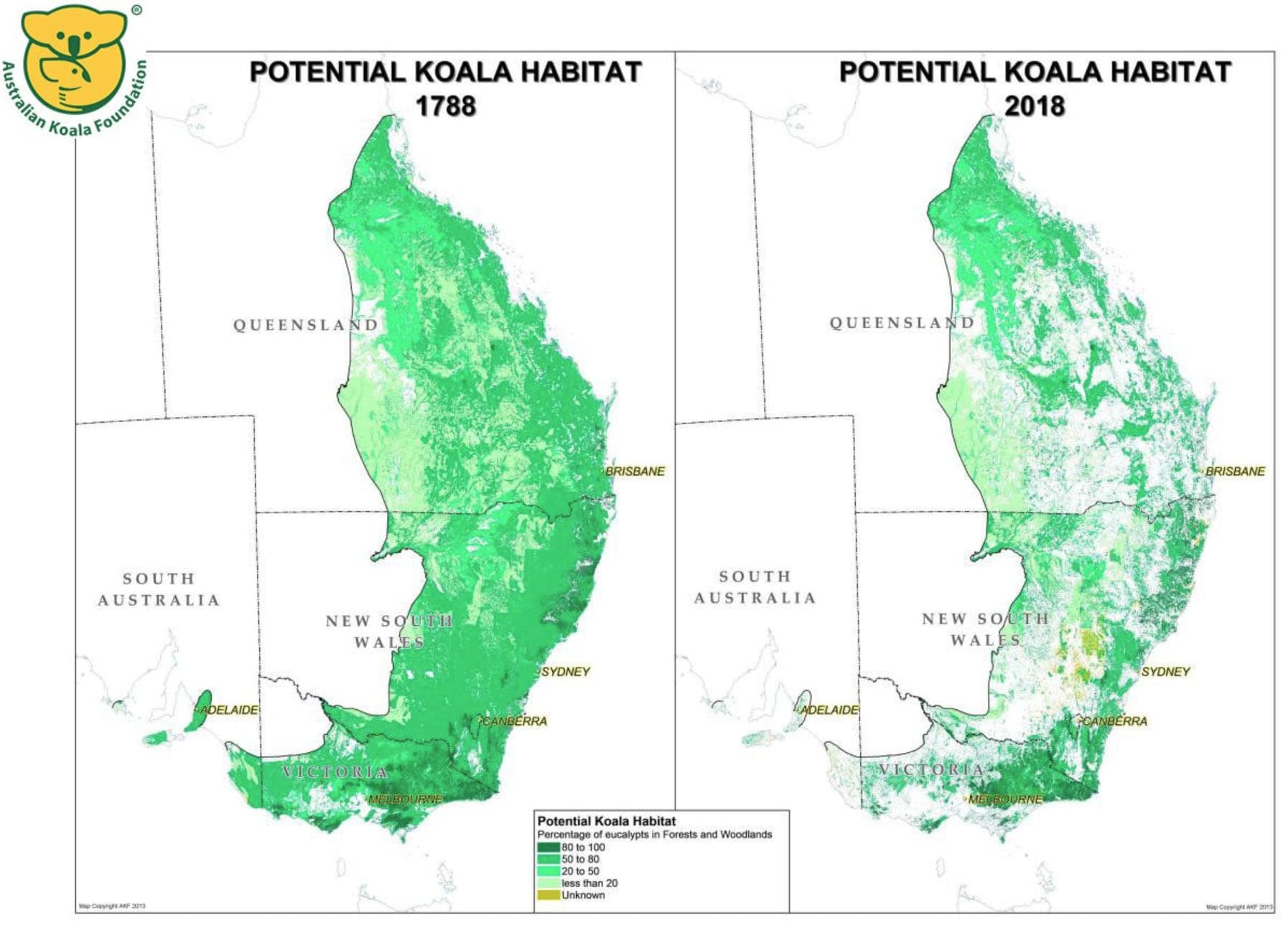 AKF koala habitat maps