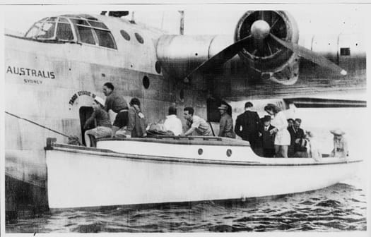 LHI flying boat loading