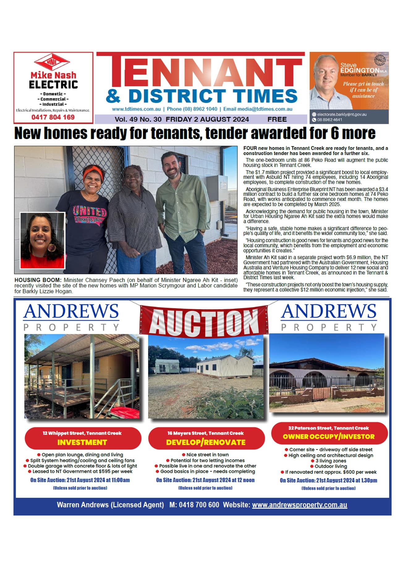 Tennant & District Times 2 August 2024