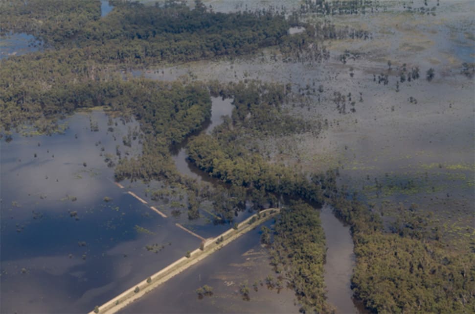 Flooded road