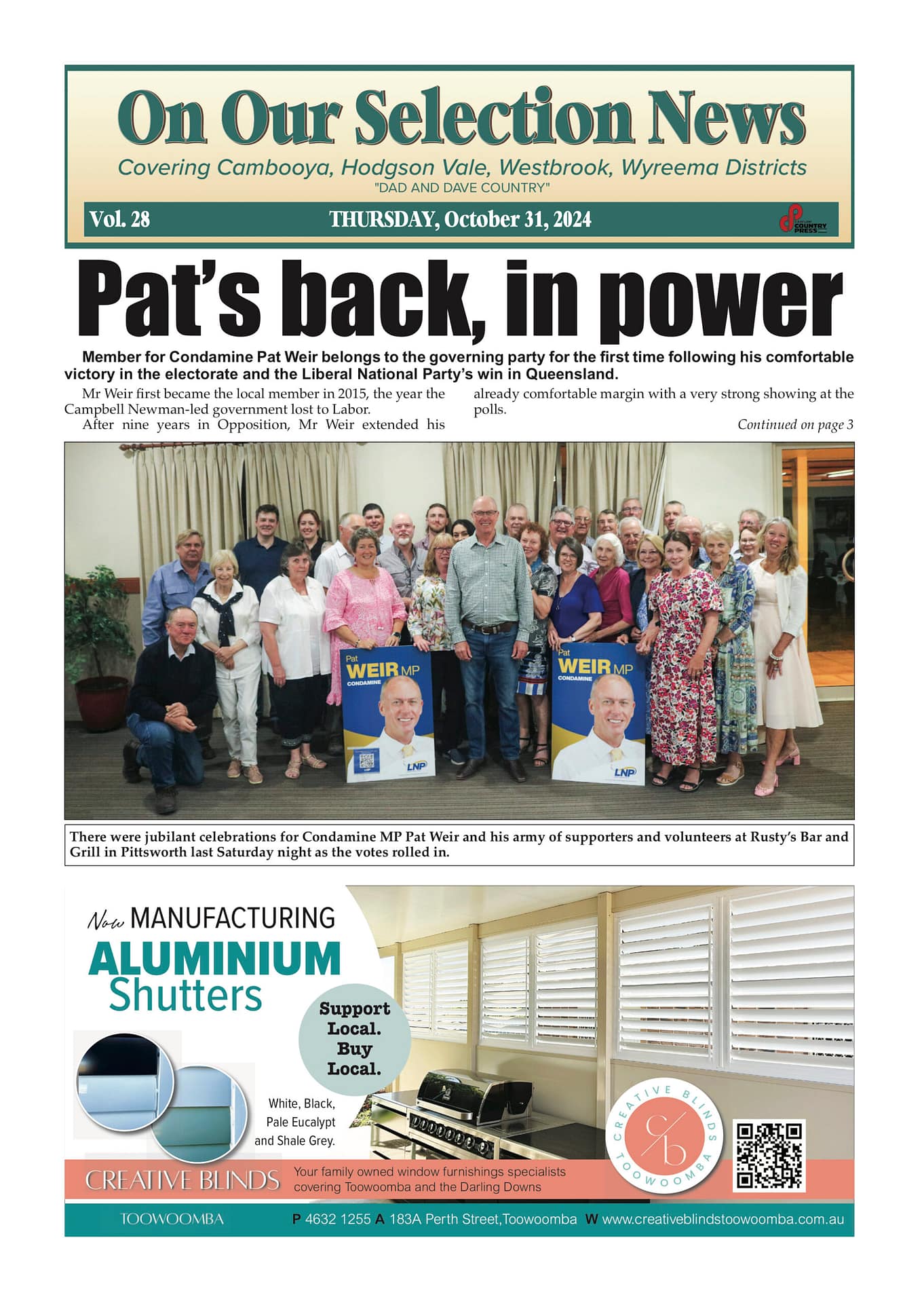 On Our Selection News 31 October 2024