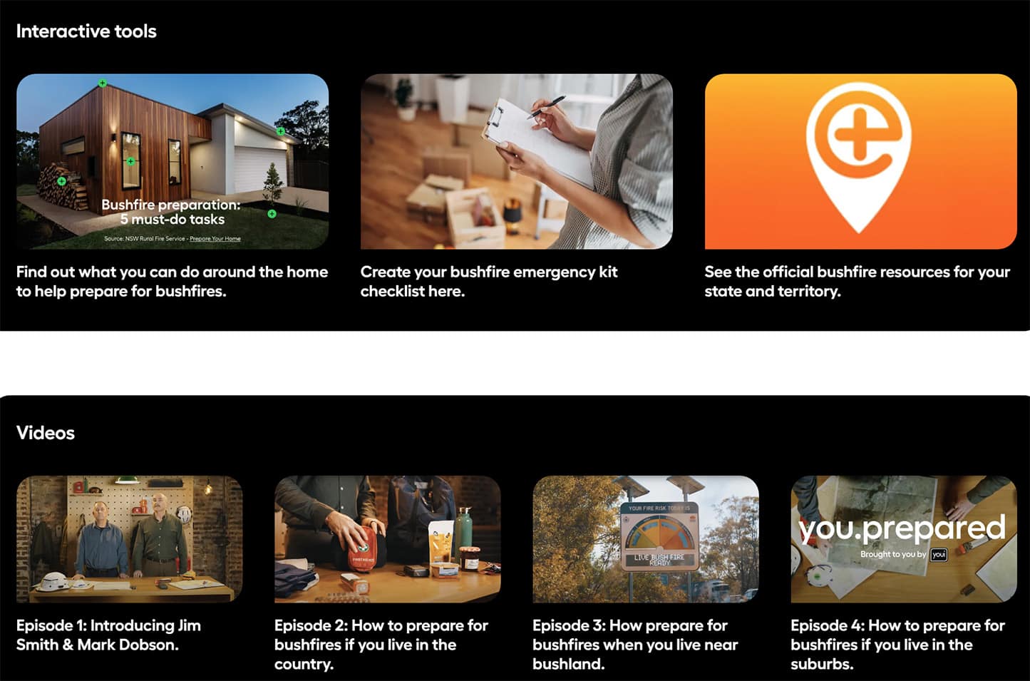 Youi Bushfire Preparedness Hub screenshot