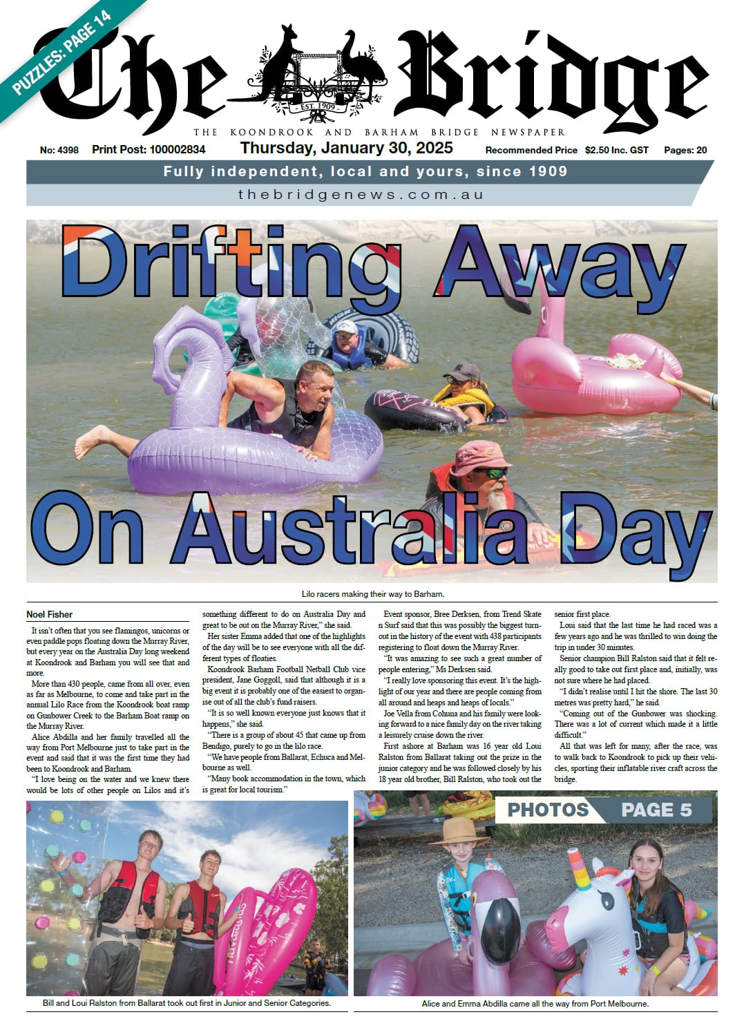 The Koondrook and Barham Bridge Newspaper 30 January 2025