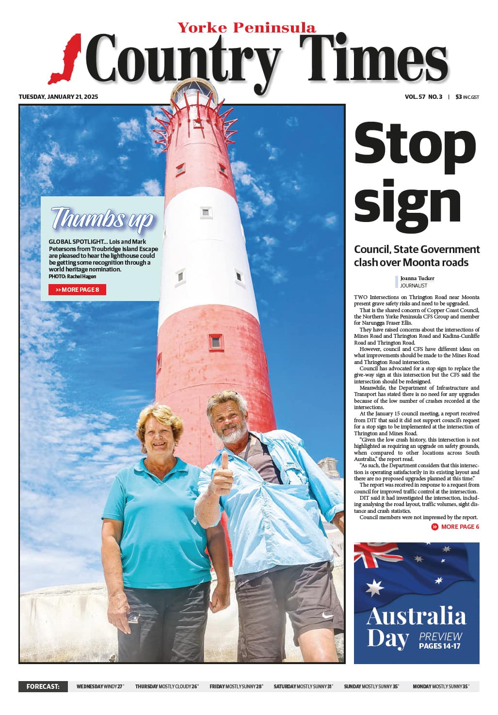 Yorke Peninsula Country Times 21 January 2025