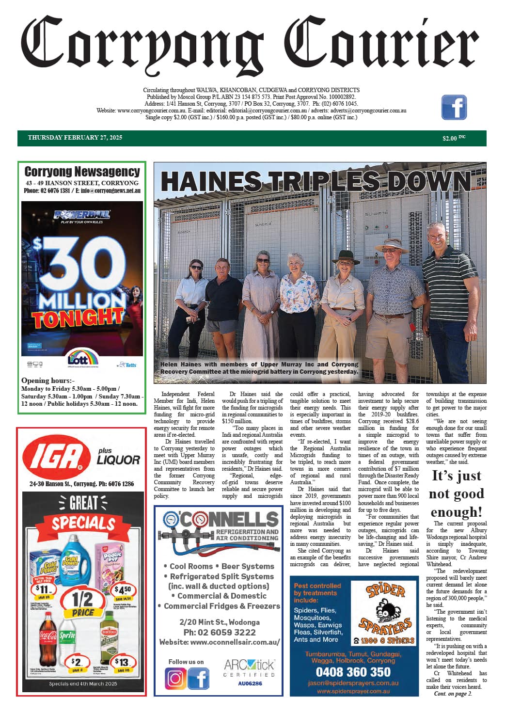 Corryong Courier 27 February 2025