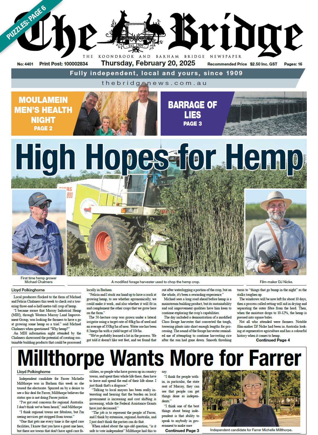 The Koondrook and Barham Bridge Newspaper 20 February 2025