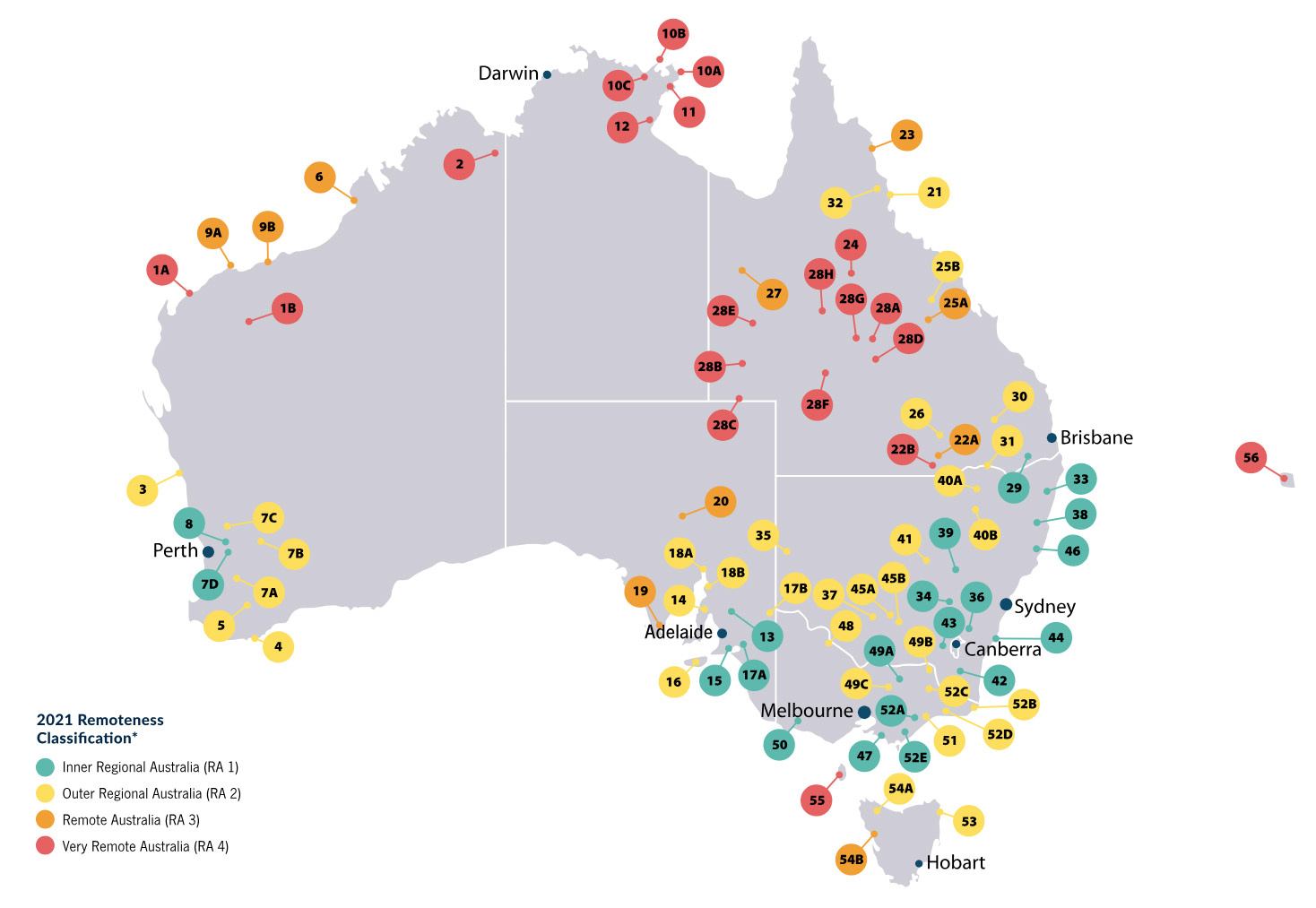 Map of Regional University Study Hubs