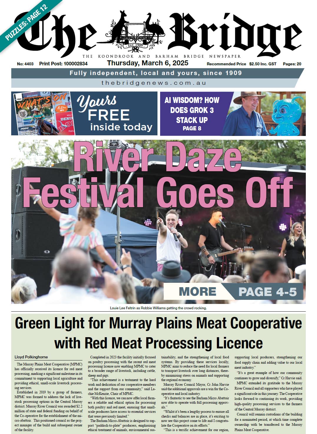 The Koondrook and Barham Bridge Newspaper 6 March 2025