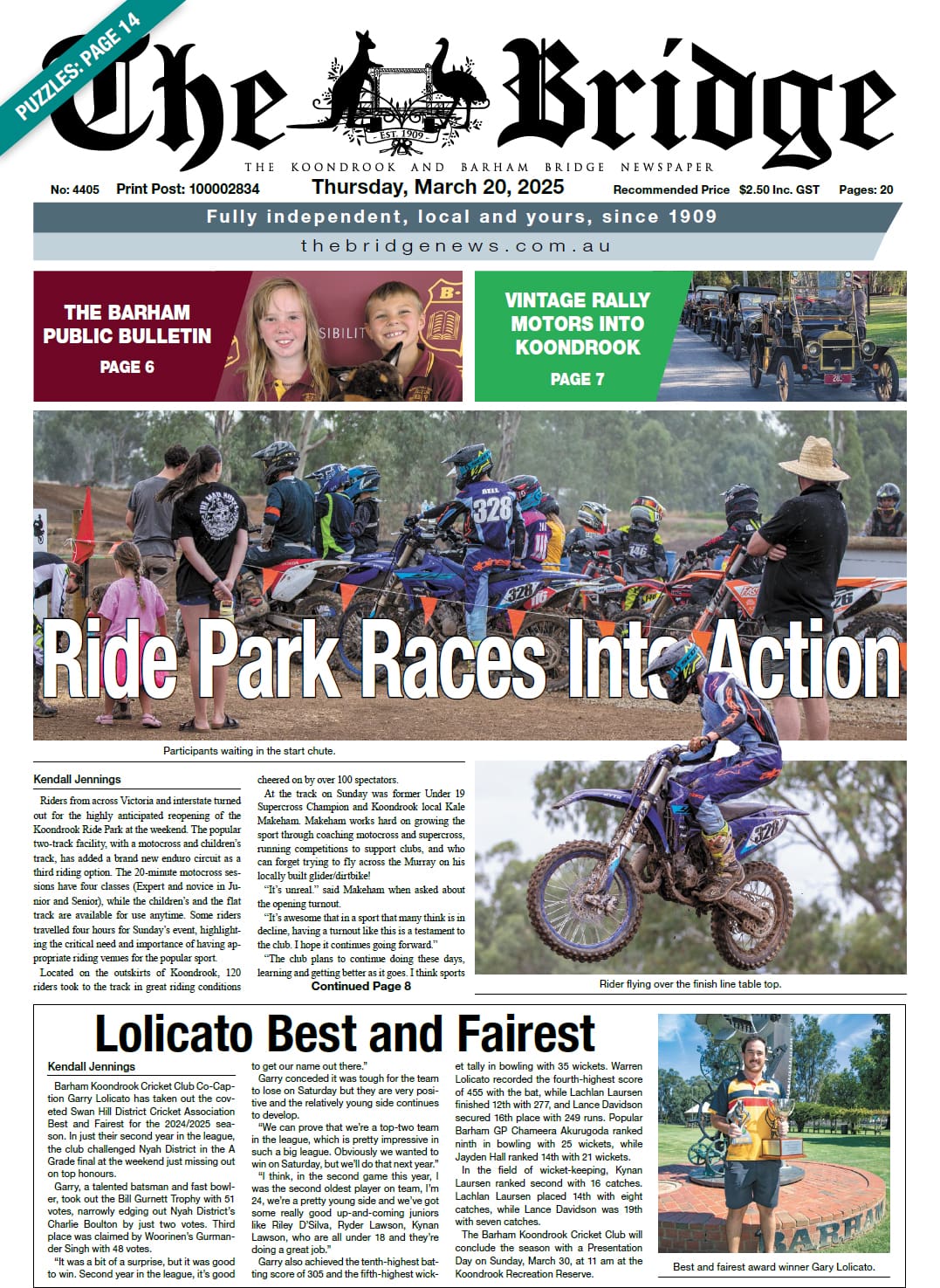 The Koondrook and Barham Bridge Newspaper 20 March 2025