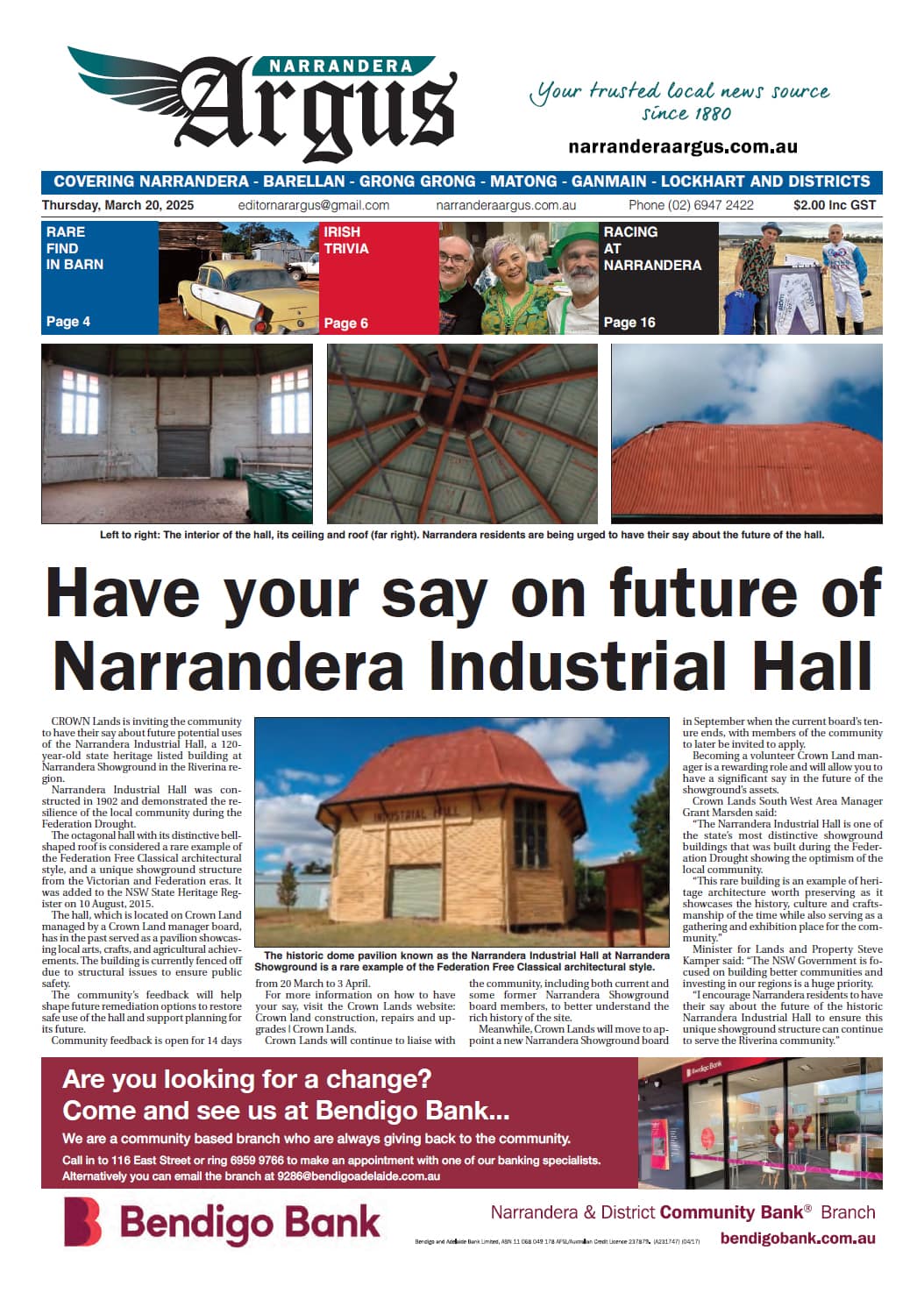 Narrandera Argus 20 March 2025