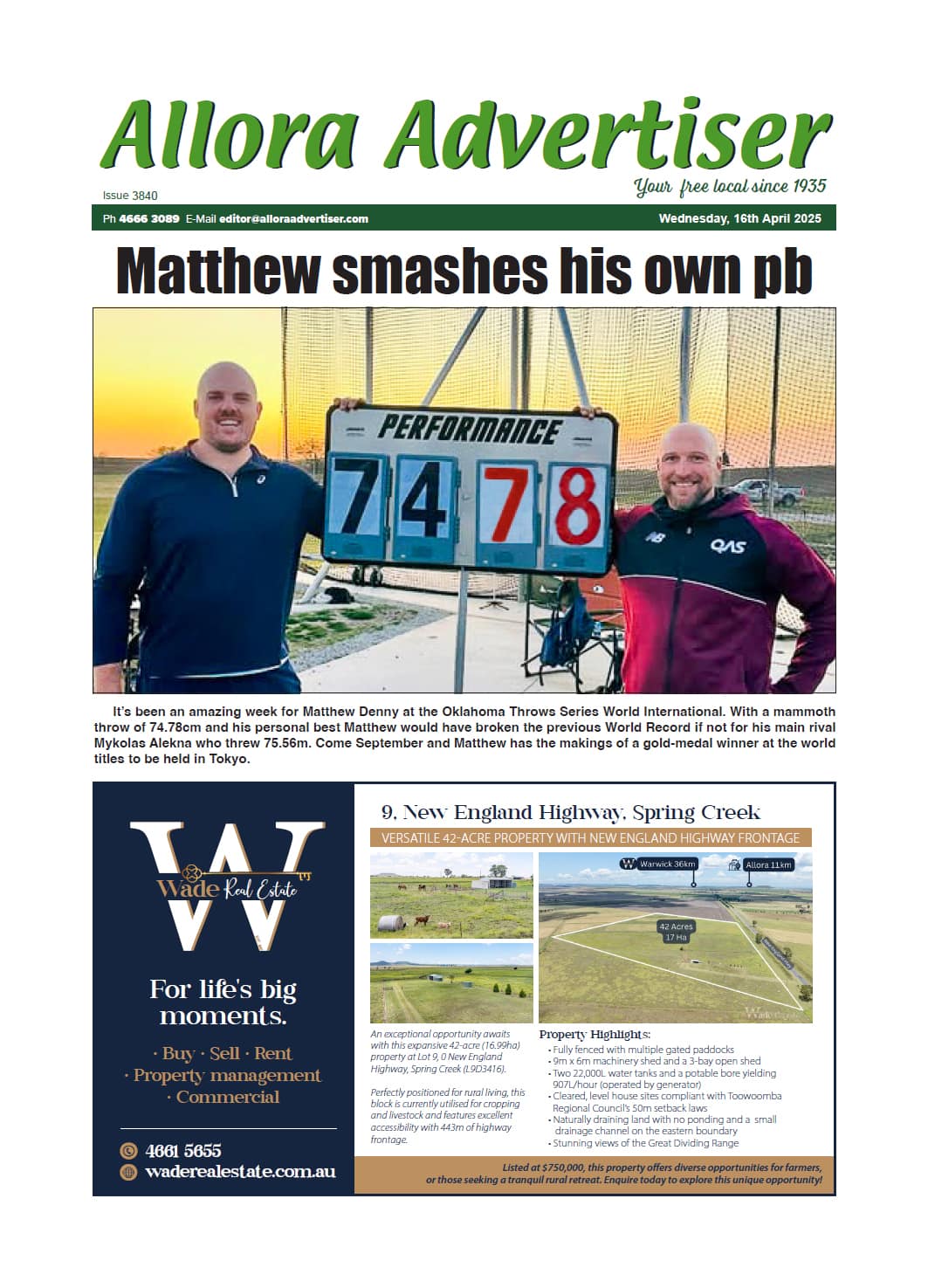 Allora Advertiser 16 April 2025
