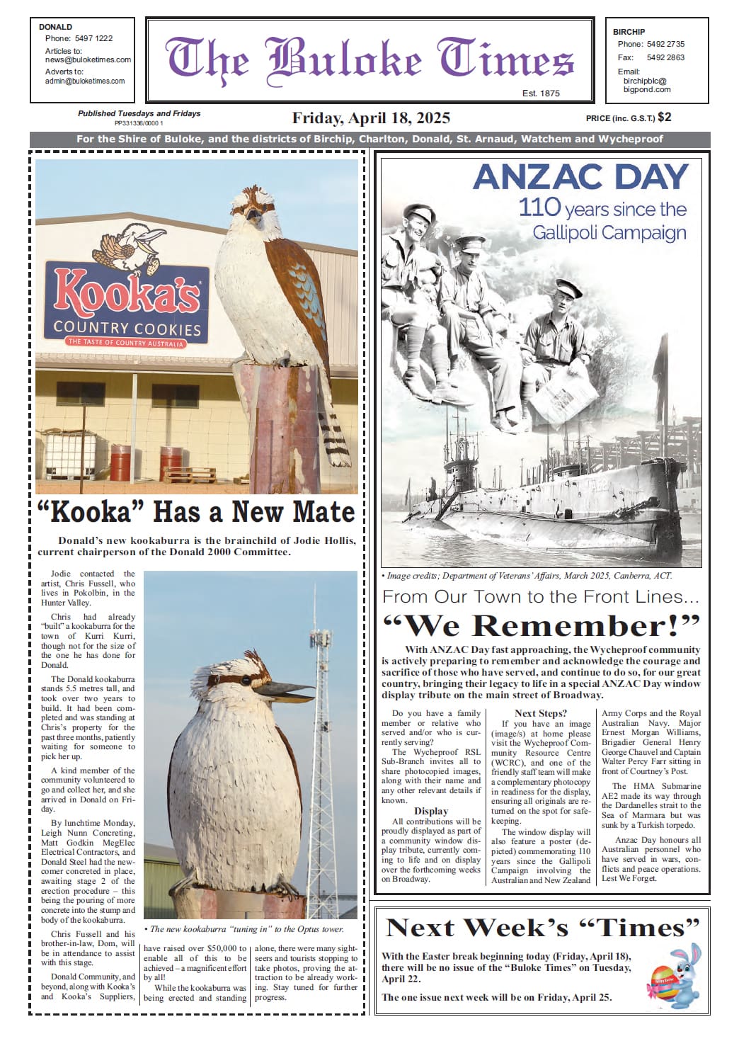 The Buloke Times 18 April 2025