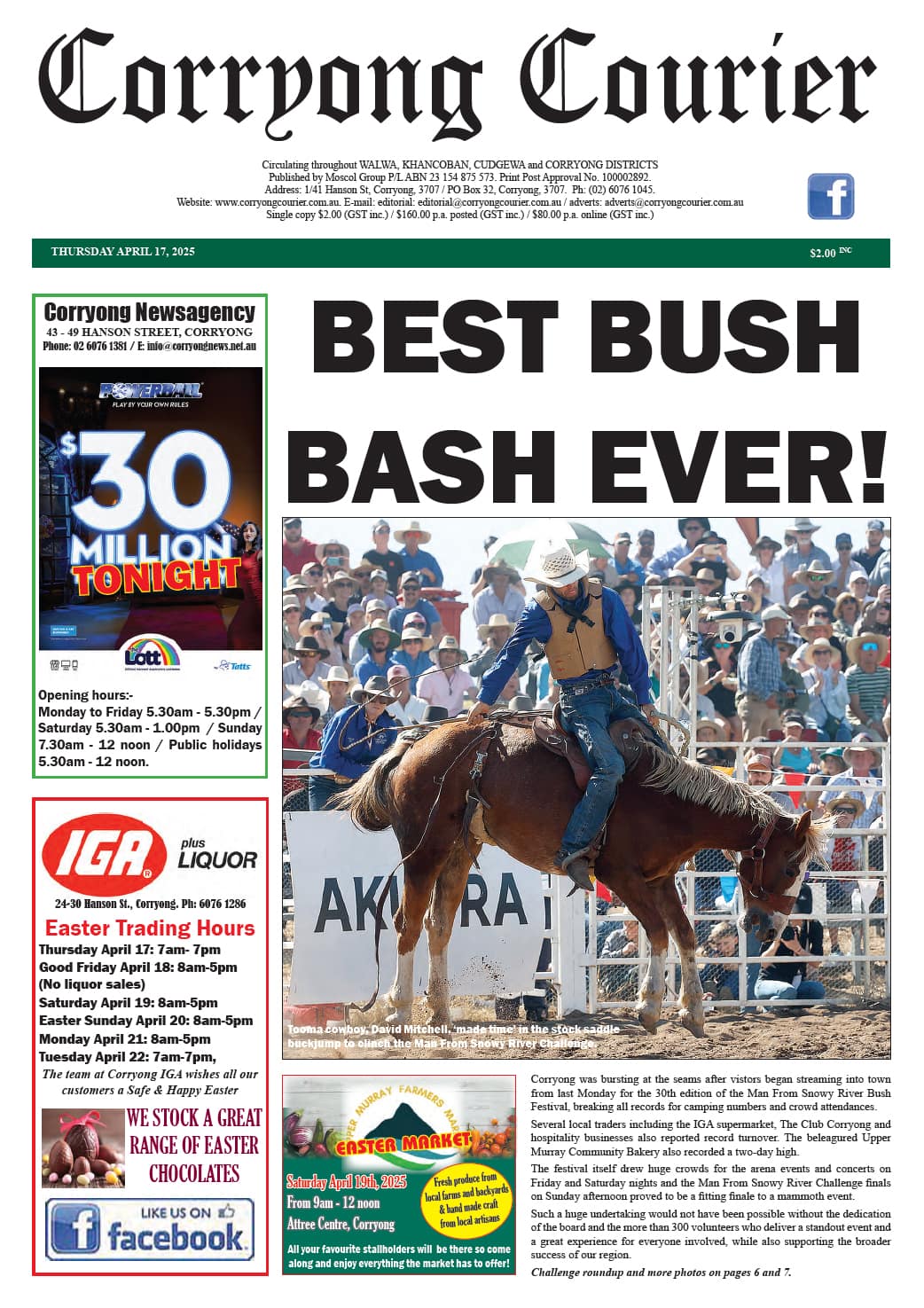Corryong Courier 17 April 2025