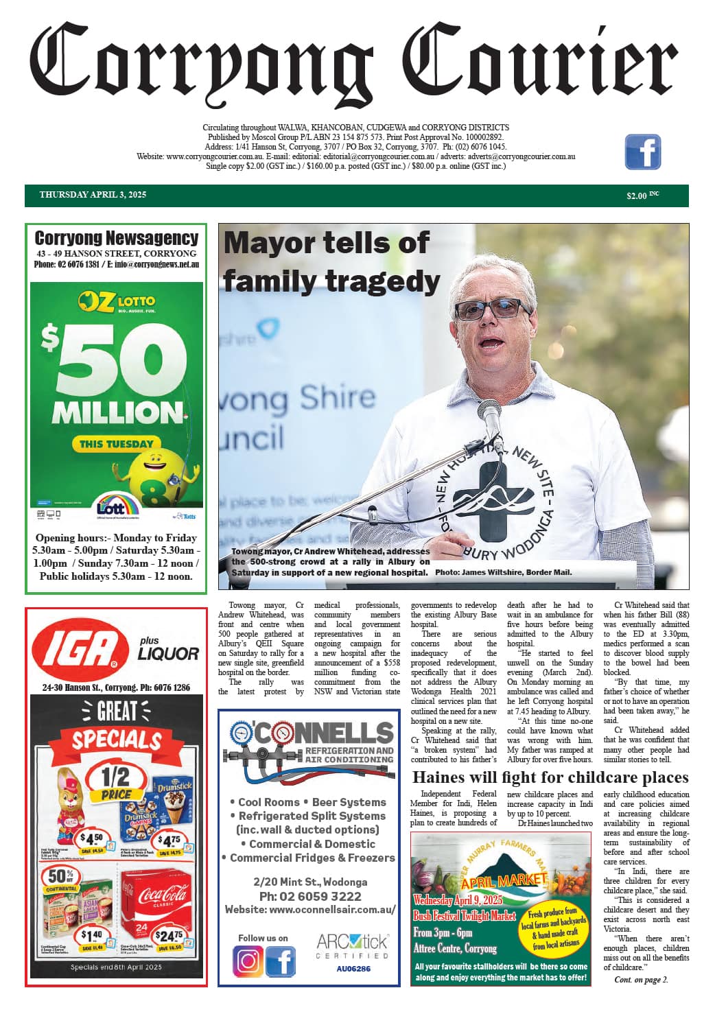 Corryong Courier 3 April 2025