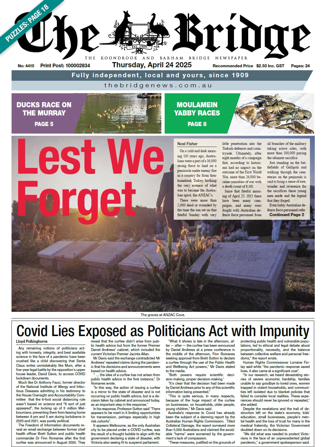 The Koondrook and Barham Bridge Newspaper 24 April 2025