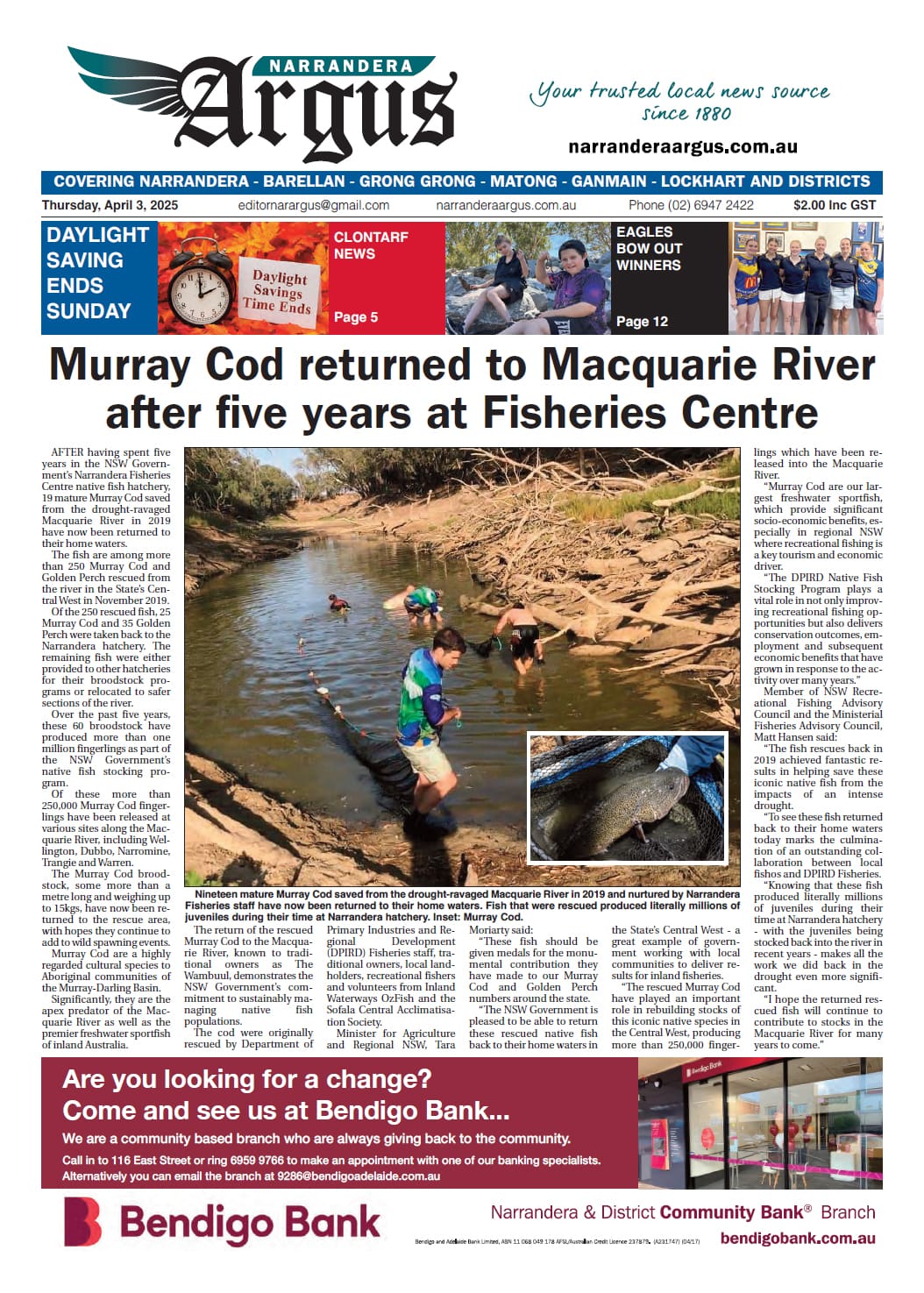 Narrandera Argus 3 April 2025