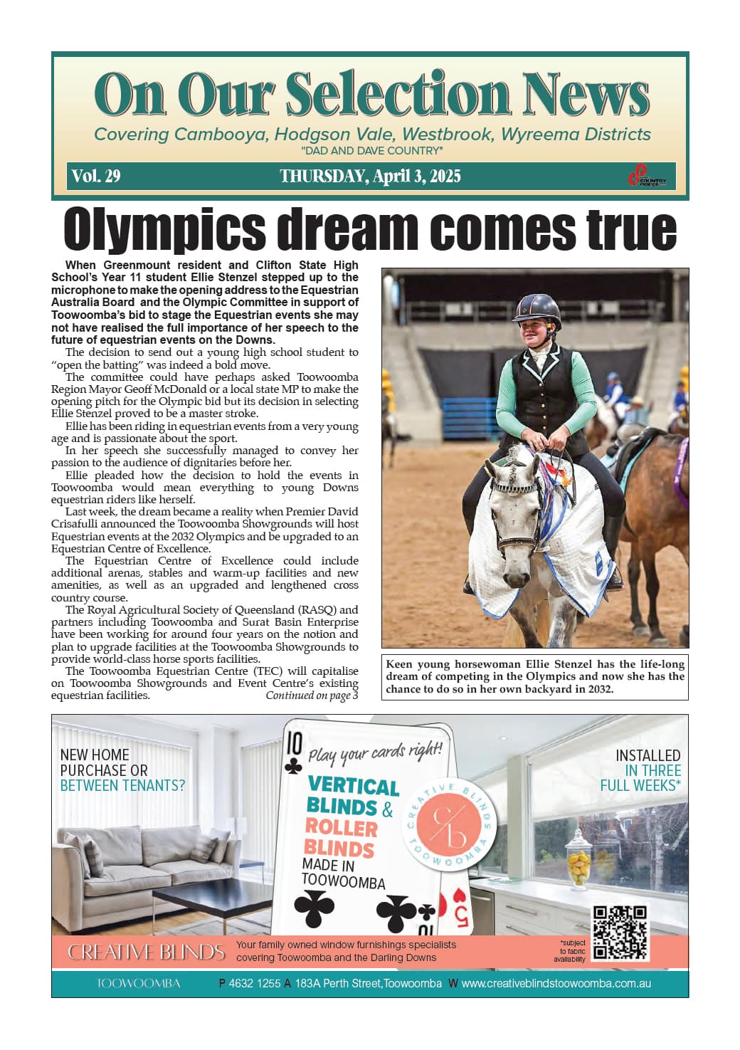 On Our Selection News 3 April 2025