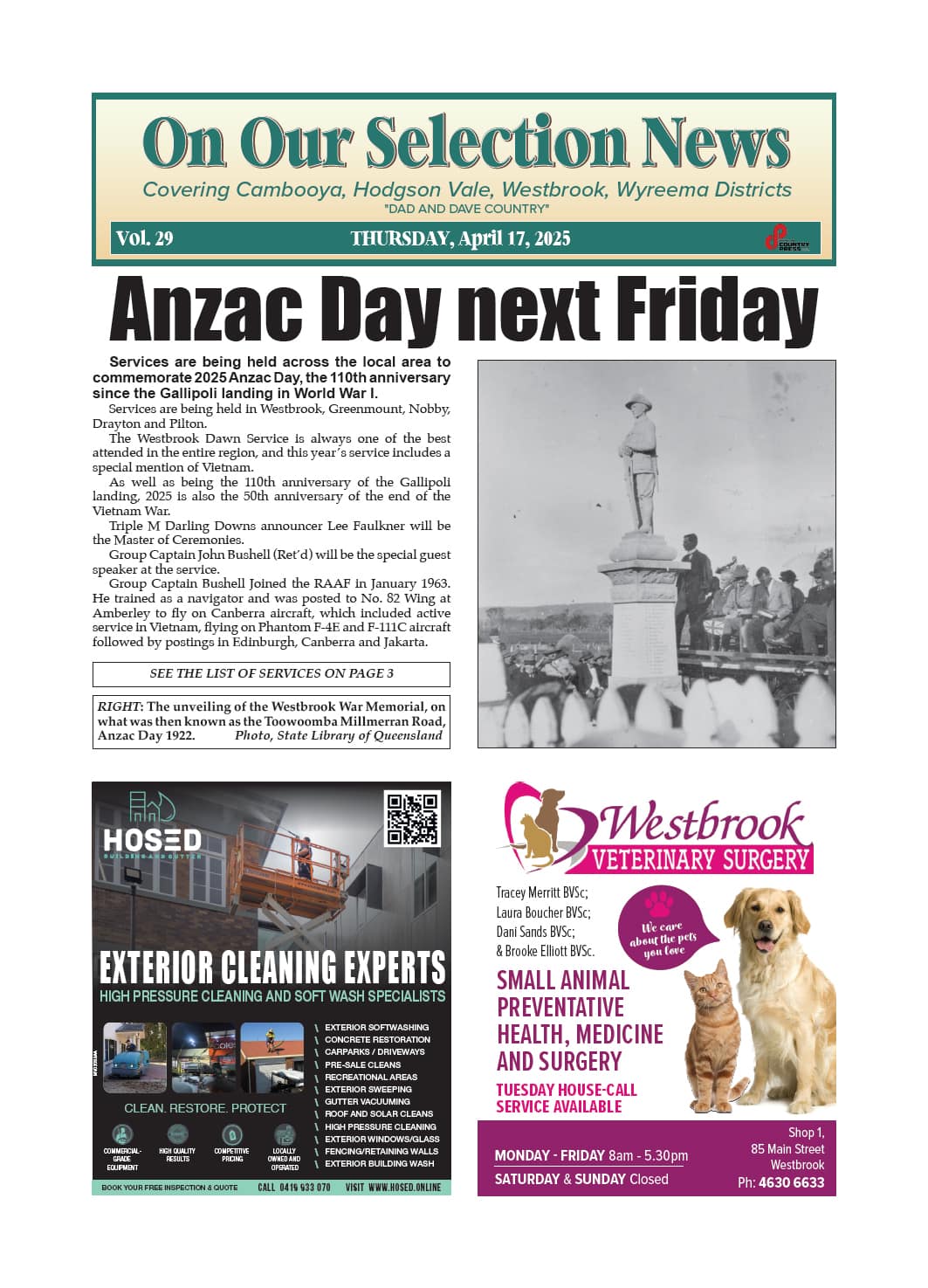 On Our Selection News 17 April 2025